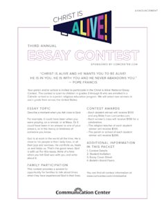 christ is alive national essay contest